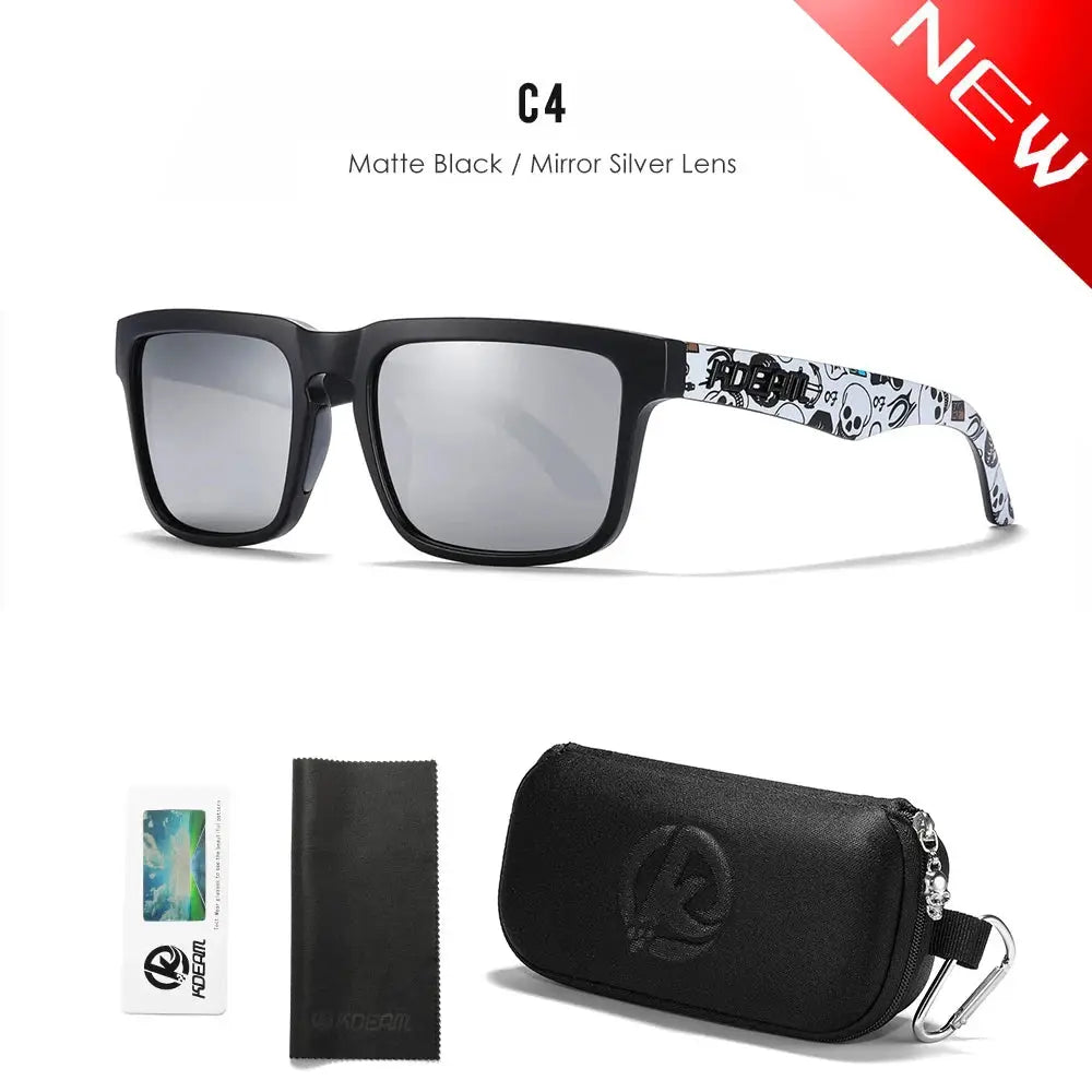 KDEAM Men's Polarized Sunglasses Square Casual Outdoors Sun Glasses Women Unisex Sunglass For Couple With Zipper Case by All Mart Bristol Ltd