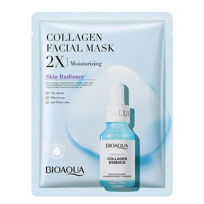 10pcs Centella Collagen Face Mask Moisturizing Refreshing Sheet Masks Hyaluronic Acid Facial Anti-Wrinkle Anti-aging Mask by All Mart Bristol Ltd