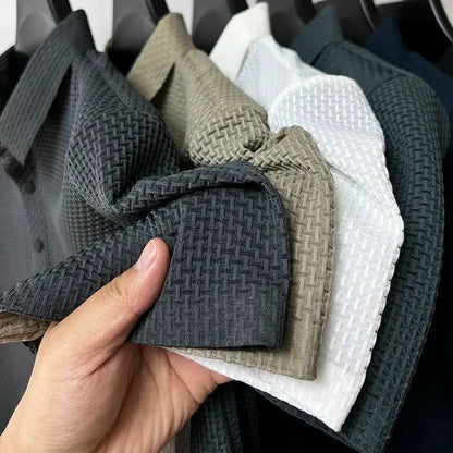 Brand Clothes Summer New Men's Short Sleeve T-shirt Ice Silk Cool and Breathable POLO Shirt Business Casual Sweat-absorbing Top by All Mart Bristol Ltd