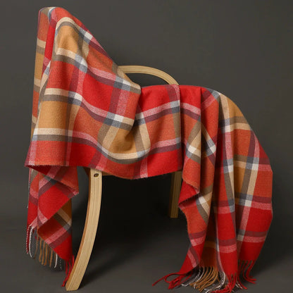 Winter Cashmere Plaid Scarf Autumn Men's Thick Wrap Scarves Female Warm Blanket Foulard Shawls Luxury Brand Fringe Large Bandana by All Mart Bristol Ltd