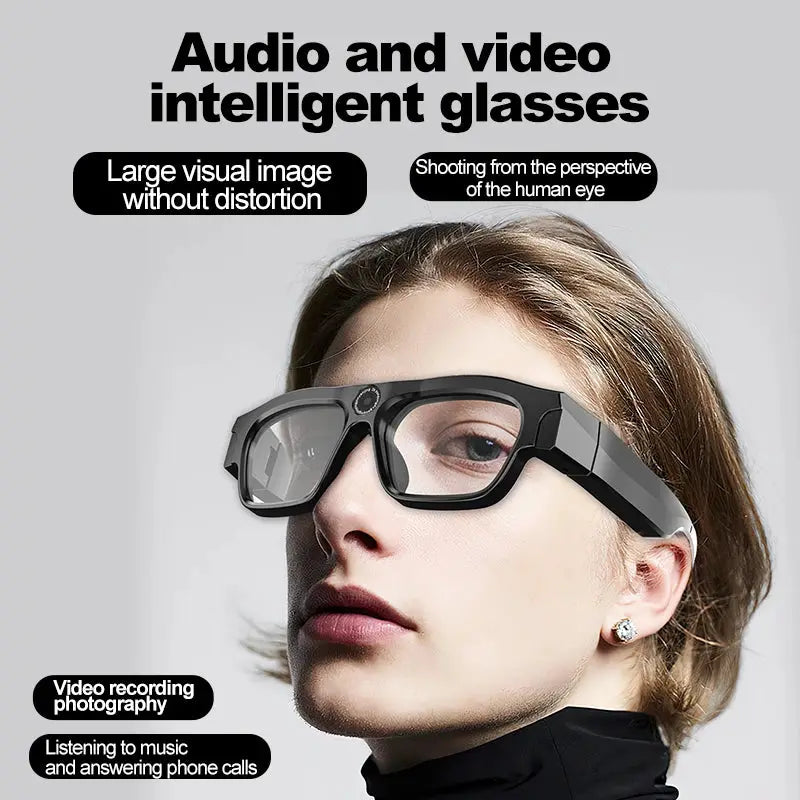 Video glasses with APP application, 4K high-definition wifi glasses recorder, mini sports glasses camera, polarized sunglasses by All Mart Bristol Ltd