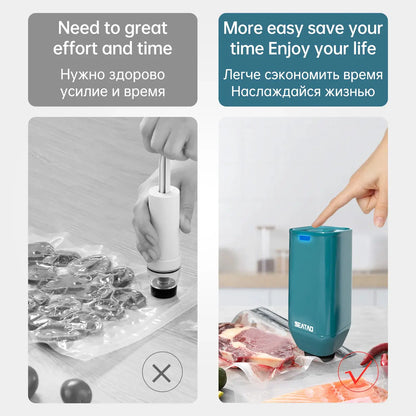 Electric Handheld Vacuum Sealer and Reusable Food Storage Bags by All Mart Bristol Ltd