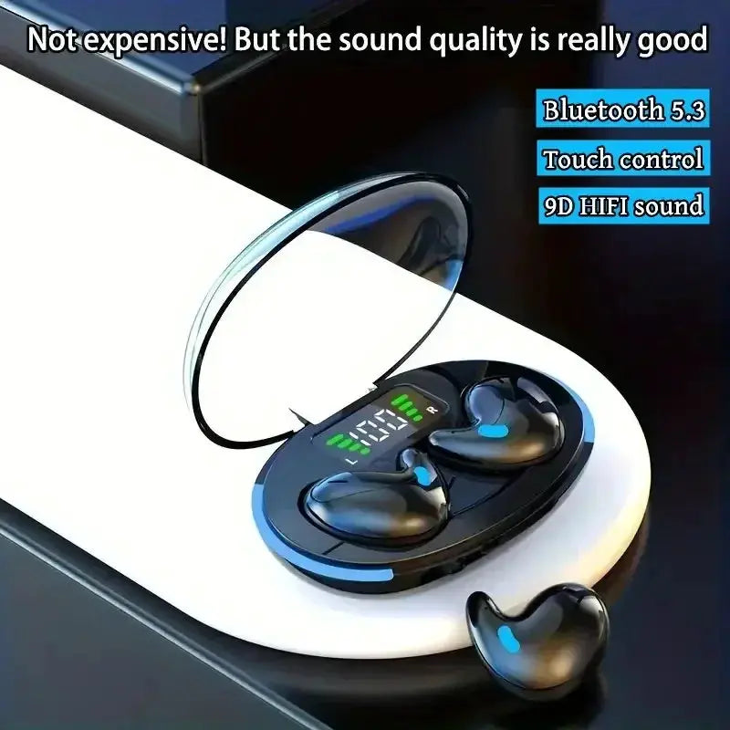 X55 Mini Wireless Earphones Bluetooth Headphones Noise Reduction Sport Game Sleep Bluetooth 50 Earbuds HIFI Stereo Music Headset by All Mart Bristol Ltd