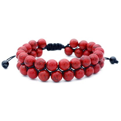 Fashion Men Bracelets Hematite Tiger Eye Double Layer Row Bracelets Pulsera Hombre Magnetic Health Protection Healing Bracelets by All Mart Bristol Ltd