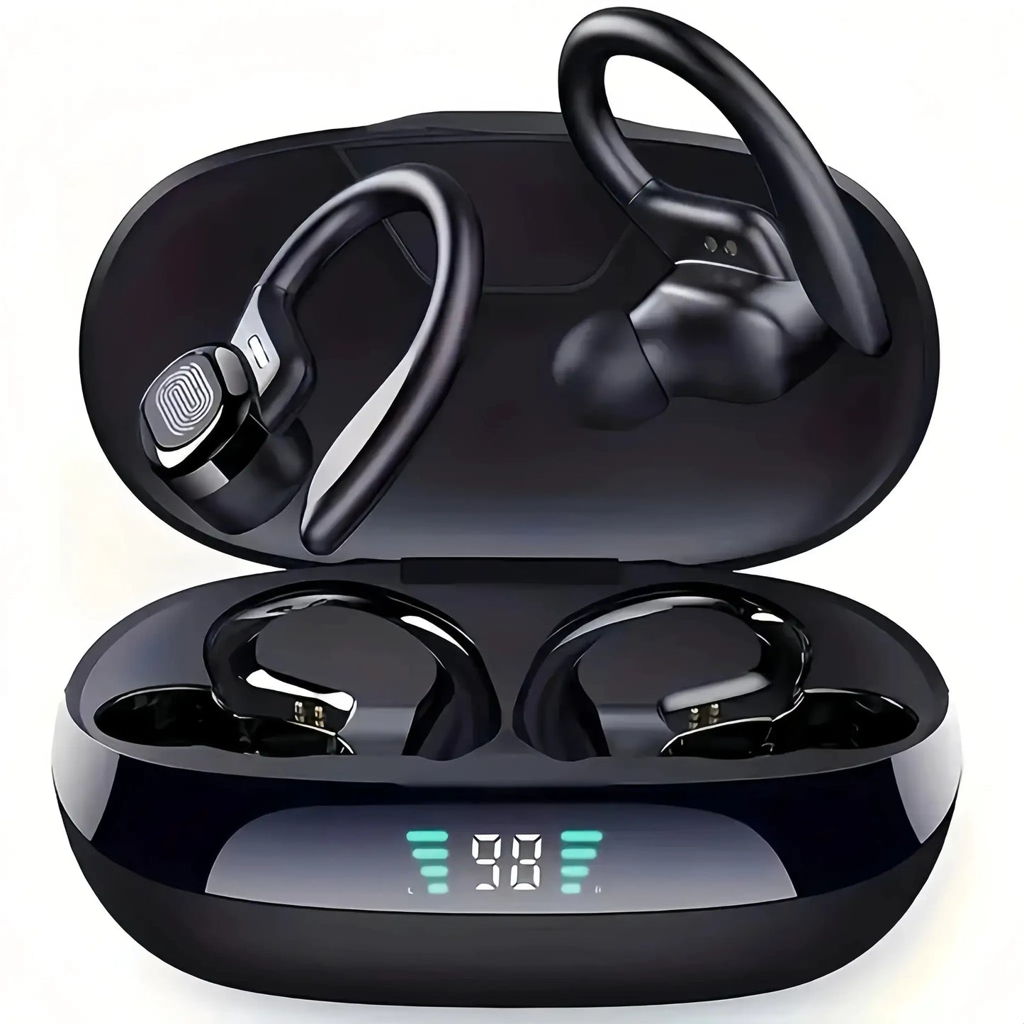 True Wireless Earbuds, Tws Headphones with Microphone, Sports Ear Clip Headphones, Stereo In-Ear Headphones with Led Display by All Mart Bristol Ltd