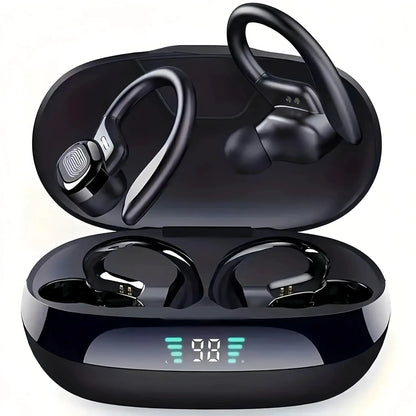 True Wireless Earbuds, Tws Headphones with Microphone, Sports Ear Clip Headphones, Stereo In-Ear Headphones with Led Display by All Mart Bristol Ltd