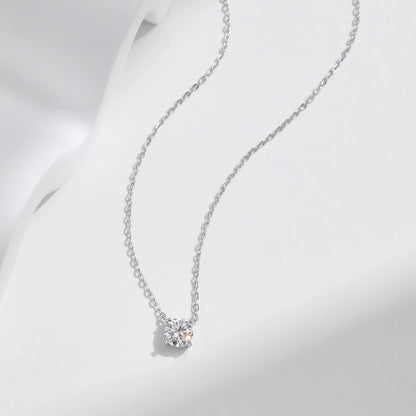 MODIAN Moissanite Pendant Necklace D Color 0.8CT Lab Diamond For Women Wedding Engagement 925 Sterling Silver Fine Jewelry Gift by All Mart Bristol Ltd