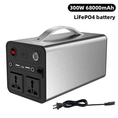 90000mAh Solar Generator LiFePO4 Power Supply Station 300W Portable Auxiliary Battery Power Bank USB C PD DC for Outdoor Camping by All Mart Bristol Ltd