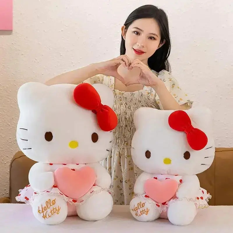New Sanrio Cartoon Anime Sheer Dress Hello Kitty Plush Doll Big Cute Room Decoration Plush Toy Sleeping Pillow Kawaii Soft Toy by All Mart Bristol Ltd