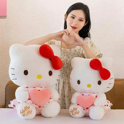New Sanrio Cartoon Anime Sheer Dress Hello Kitty Plush Doll Big Cute Room Decoration Plush Toy Sleeping Pillow Kawaii Soft Toy by All Mart Bristol Ltd