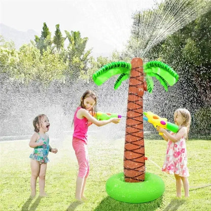 Summer Giant Inflatable Toys Cartoon Coconut Tree Hawaii Beach Swimming Pool Party Spray Sprinkler Inflatable Water Toys by All Mart Bristol Ltd