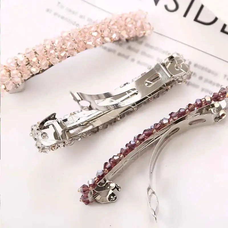 New Korean Elegant Hairpins Hairgrips Crystal Rhinestone Barrettes Hair Clips For Women Girls Hair Accessories by All Mart Bristol Ltd
