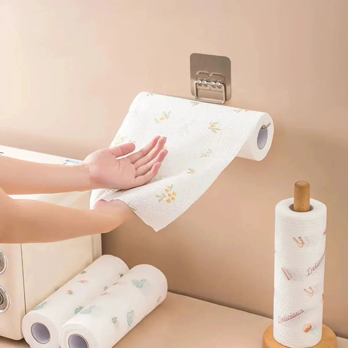 One roll Lazy rag wholesale absorbent thickening kitchen paper dry and wet dual-use oil-free disposable lazy rag by All Mart Bristol Ltd