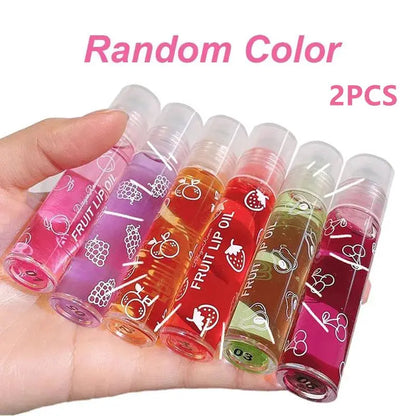 6 Colors Roll-on Fruit Essence Lip Balm Lip Oil Lip Moisturizing Mirror Primer Lip Lipstick Hydrating random Gloss Transparent by All Mart Bristol Ltd