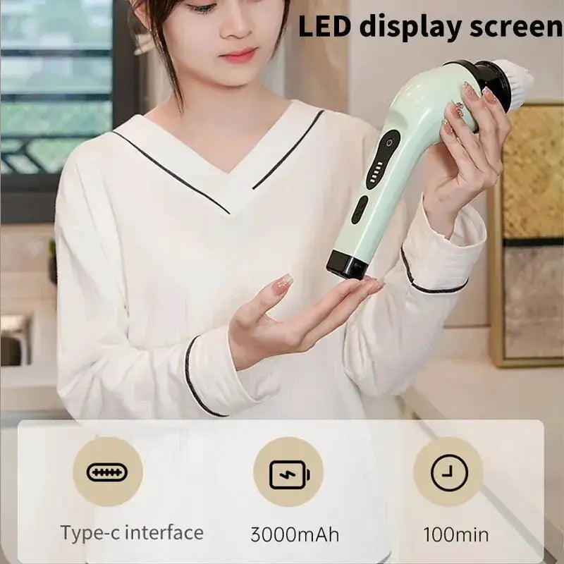 Wireless Electric Cleaning Brush Bathroom Window Kitchen Automotive Multifunctional Household Rotating Cleaning Machine by All Mart Bristol Ltd