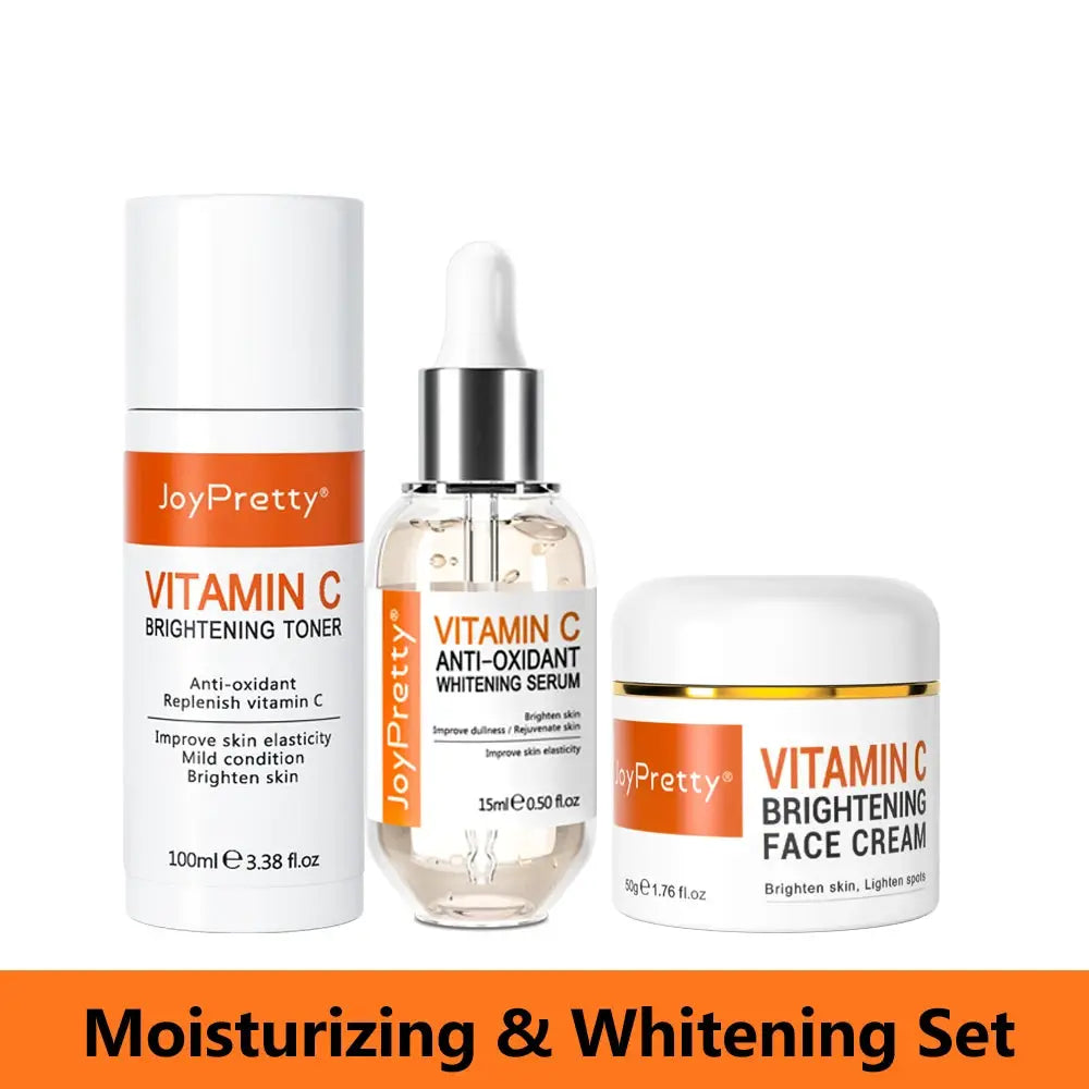Vitamin C for Face Whitening Set Dark Spots Removal Cream Skincare Kits Eye Lightening Moisturizing Facial Serum Skin Care by All Mart Bristol Ltd