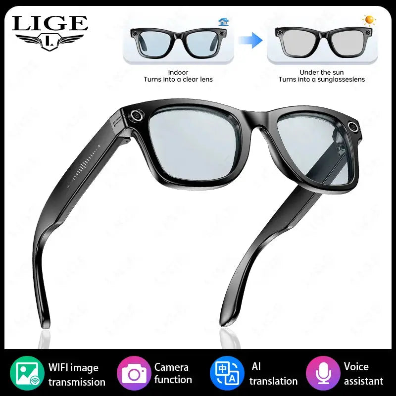 2025 New 8MP Camera Glasses Men Color-Changing AI Smart Bluetooth Glasses Photo Video Recording Waterproof Call Smart Sunglasses by All Mart Bristol Ltd