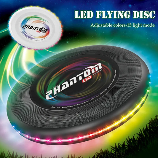 LED Flying Disc, Noctilucence Colorful Outdoor Leisure Toys Various Lighting Changes Lightweight and Fun Sport Game Gifts by All Mart Bristol Ltd