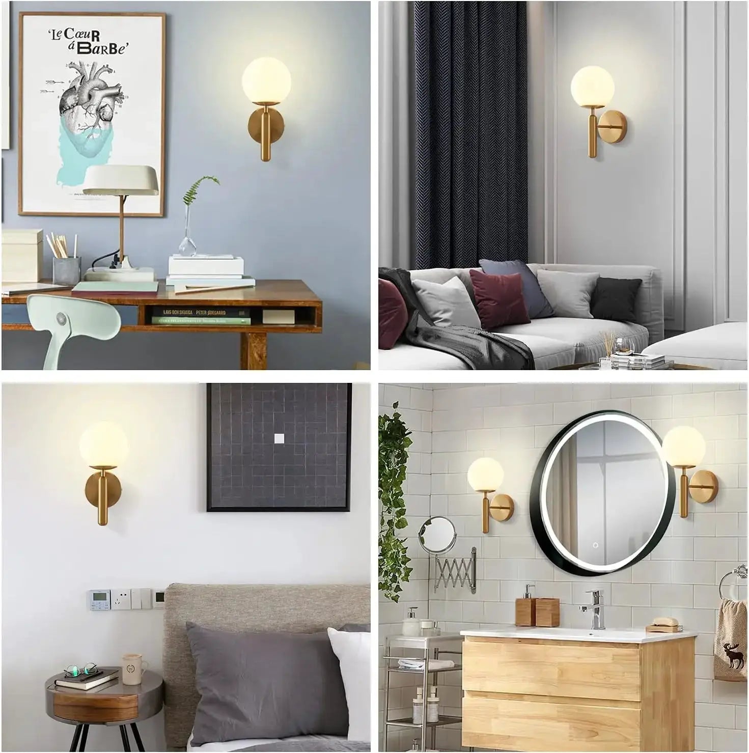 Modern Indoor Wall Light Lamp Suitable For Bedroom Bedside Living Room Home Decor Light Fixture by All Mart Bristol Ltd