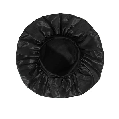 Women Satin Bonnet Hair Bonnet for Sleeping Hair Care Silk Bonnets Solid Wide-brimmed Sleeping Hat with Elastic Soft Band by All Mart Bristol Ltd