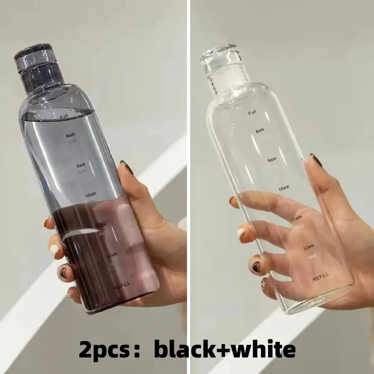 Newest Water Cup Sport Water Bottle With Time Scale Couple Plastic Portable Water Container Anti-drop Outdoor Water Bottle by All Mart Bristol Ltd