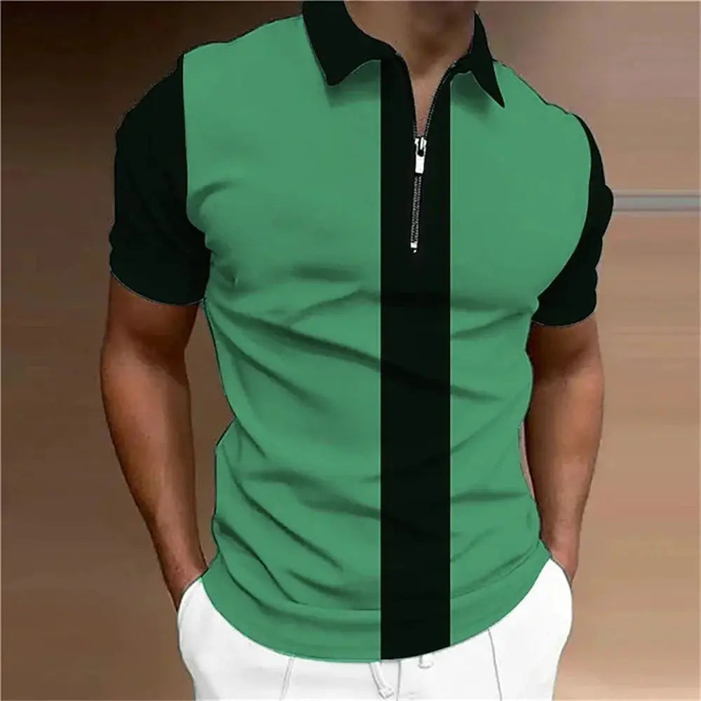Men's Tops Polo Golf Men's King Print T Shirt High Quality Turndown Short Sleeve Zipper Pullover Original Golf Wear Men Clothing by All Mart Bristol Ltd
