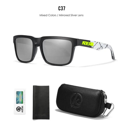 KDEAM Men's Polarized Sunglasses Square Casual Outdoors Sun Glasses Women Unisex Sunglass For Couple With Zipper Case by All Mart Bristol Ltd