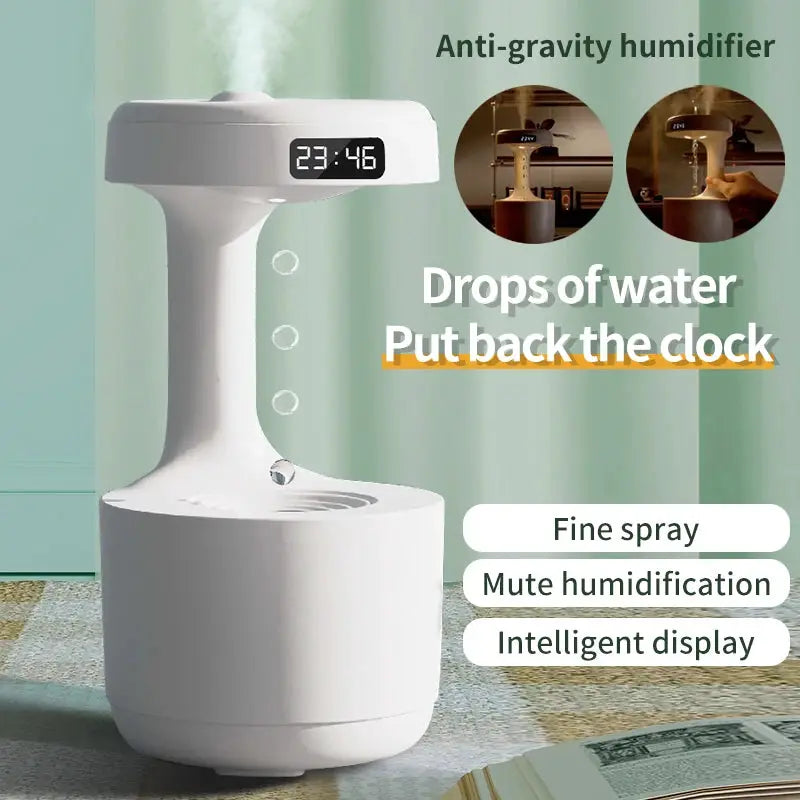 Water Droplet Air Humidifier 800ml Anti-gravity Essential Oil Diffuser Night Light Weightless Sprayer Decorations Desk Lamps by All Mart Bristol Ltd