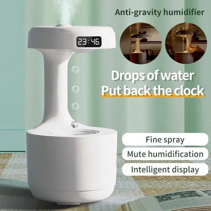 Water Droplet Air Humidifier 800ml Anti-gravity Essential Oil Diffuser Night Light Weightless Sprayer Decorations Desk Lamps by All Mart Bristol Ltd