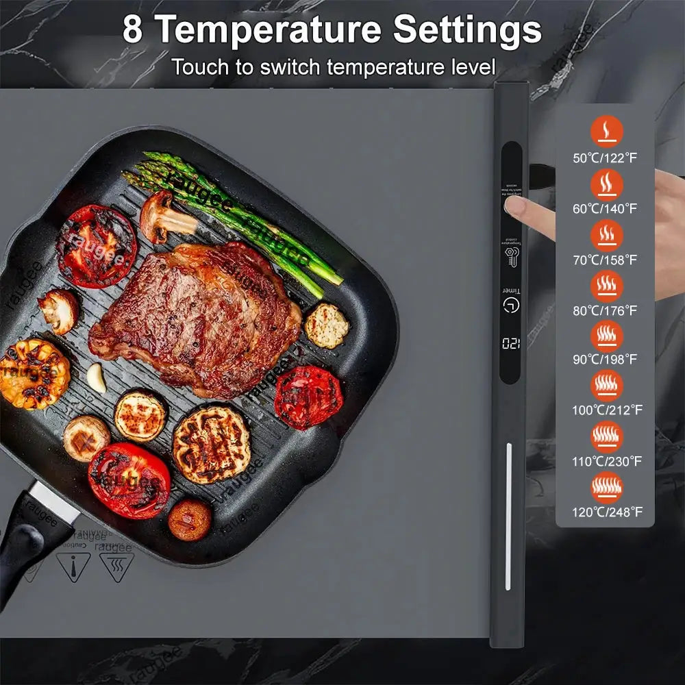Foldable Silicone Electric Food Warming Tray for Dining Tables by All Mart Bristol Ltd