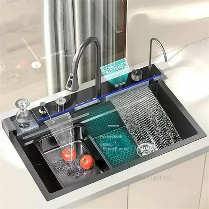 Large Stainless Steel Honeycomb Kitchen Sink Single Basin by All Mart Bristol Ltd