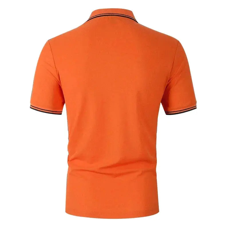 Men Clothes Summer Casual Short Sleeve Pure Color Polo Shirt 100% Polyester Quick Drying Tops Men Business Golf Polo Shirt Tops by All Mart Bristol Ltd