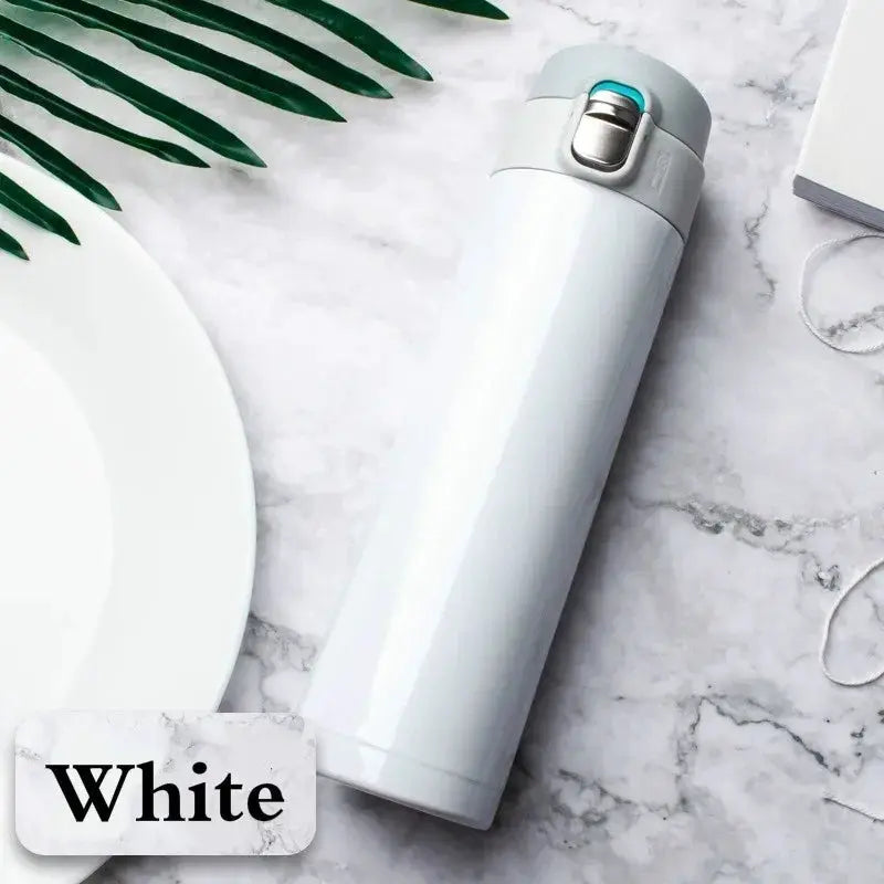 500ML Stainless Steel Bouncing Cover Vacuum Flask Thermos Cup Coffee Tea Milk Thermo Bottle Coffee Mug Water Bottle by All Mart Bristol Ltd