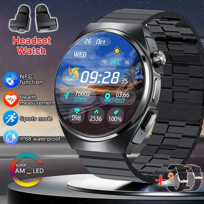 For Man Women New 2 in 1 Smart Watch With Earbuds Smartwatch TWS Bluetooth Earphone Heart Rate Blood Oxygen Monitor Sports Watch by All Mart Bristol Ltd