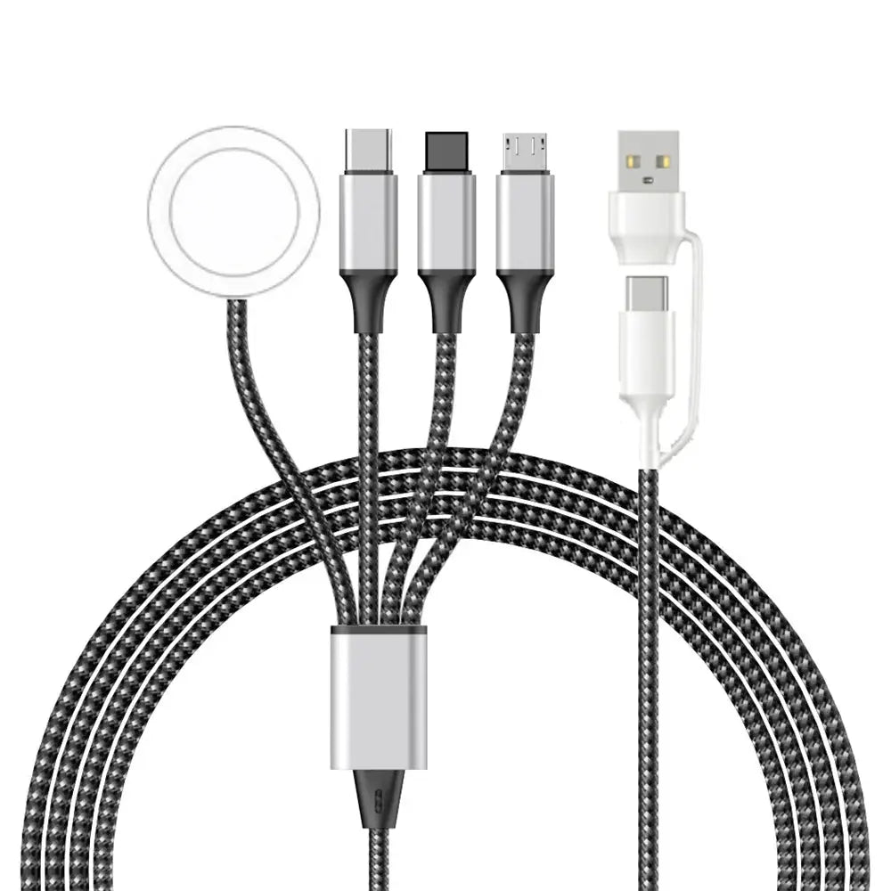 4 in 2 Multi Charging Cable For Iwatch Iphone Charger Usb Type-C Fast Charging Cable High-Quality Airpods iPad Accessories by All Mart Bristol Ltd