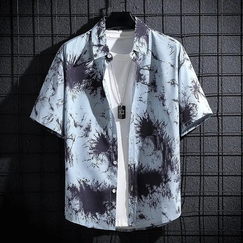 Men and Women's Short-Sleeved Printed Shirt, Casual Beach Clothes, Personality Thin Couple Tops, New by All Mart Bristol Ltd