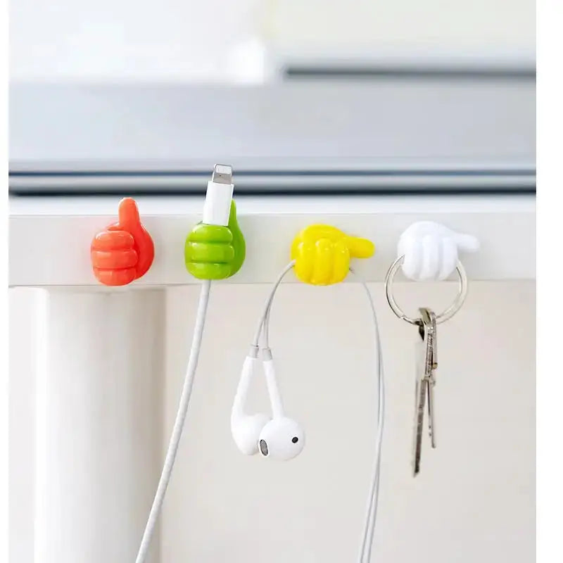 Thumb Mini Cable Organizer Silicone USB Cable Management Clips Desktop Wire Manager Cord Holder For Earphone Mouse Bobbin Winder by All Mart Bristol Ltd