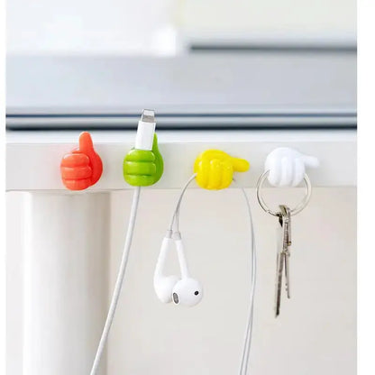 Thumb Mini Cable Organizer Silicone USB Cable Management Clips Desktop Wire Manager Cord Holder For Earphone Mouse Bobbin Winder by All Mart Bristol Ltd