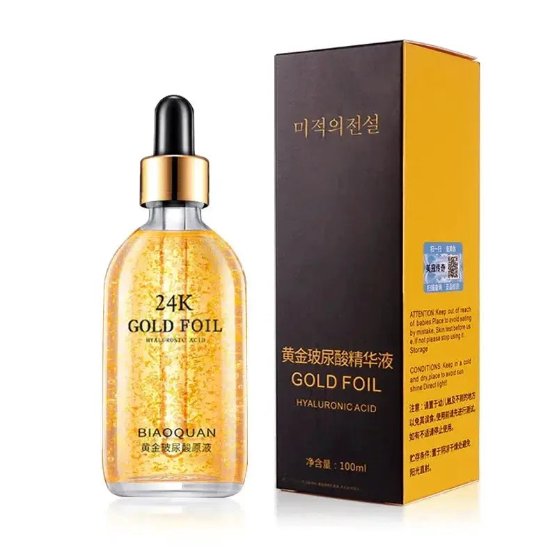 100ml 24k Gold Hyaluronic Acid Nicotinamide Face Serum Anti Aging Facial Lifting Collagen Essence Skin Care Whitening Serum by All Mart Bristol Ltd