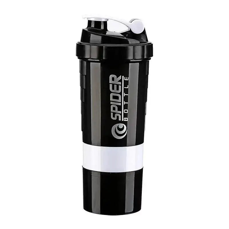 3 Layers Shaker Protein Bottle Powder Shake Cup Water Bottle Plastic Mixing Cup Body Building Exercise Bottle by All Mart Bristol Ltd