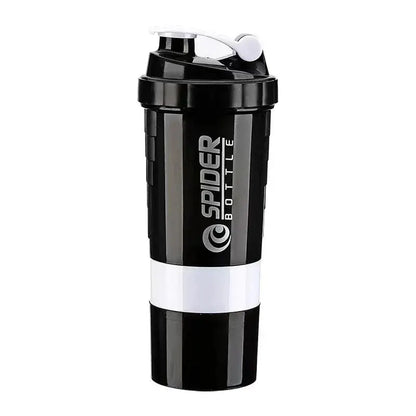 3 Layers Shaker Protein Bottle Powder Shake Cup Water Bottle Plastic Mixing Cup Body Building Exercise Bottle by All Mart Bristol Ltd