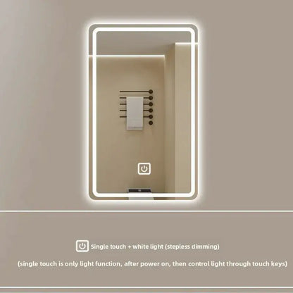 New Smart Mirror Wall Hanging LED High Definition Induction Anti-fog Bathroom Mirror Touch Screen 23.5 * 15.5 Inches Vanity by All Mart Bristol Ltd