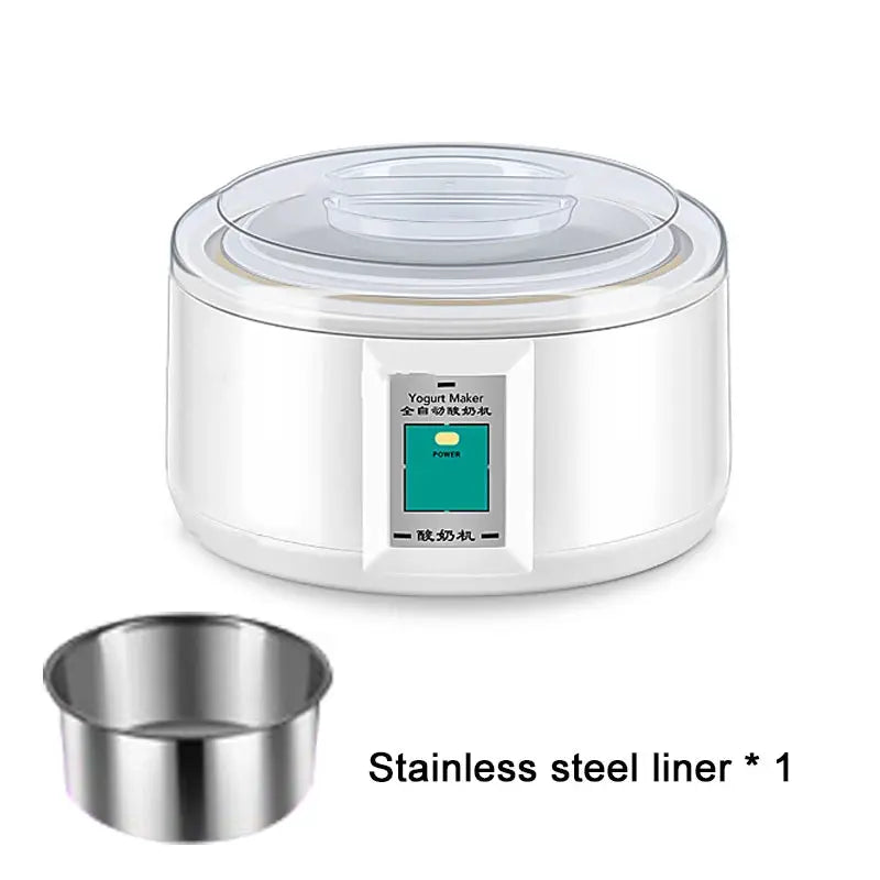 1.5L Electric Yogurt Maker Fermenter Automatic Multifunction Stainless Steel Liner Natto Rice Wine Pickle Machine 7 Yoghurt Cups by All Mart Bristol Ltd