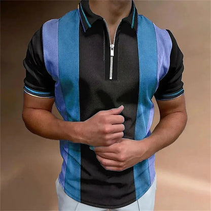 Men's Tops Polo Golf Men's King Print T Shirt High Quality Turndown Short Sleeve Zipper Pullover Original Golf Wear Men Clothing by All Mart Bristol Ltd