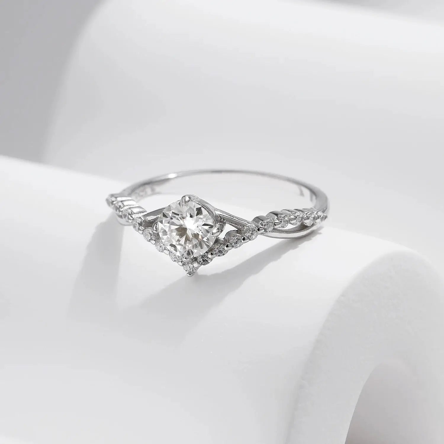 MODIAN Crown D Color Moissanite Ring Delicate Lab Diamond Ring 925 Sterling Silver For Women Wedding Engagement Jewelry by All Mart Bristol Ltd