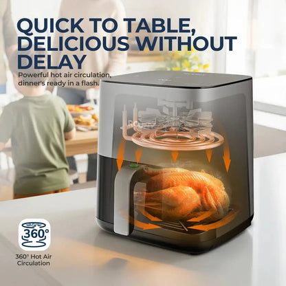 ROUNY 5L Air Fryer with Visible Window and Touch Control by All Mart Bristol Ltd