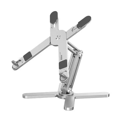 Foldable Laptop Stand 360°Rotation Notebook Table Adjustable Aluminum Alloy Holder Portable X Type Bracket for 10-17 inch Laptop by All Mart Bristol Ltd