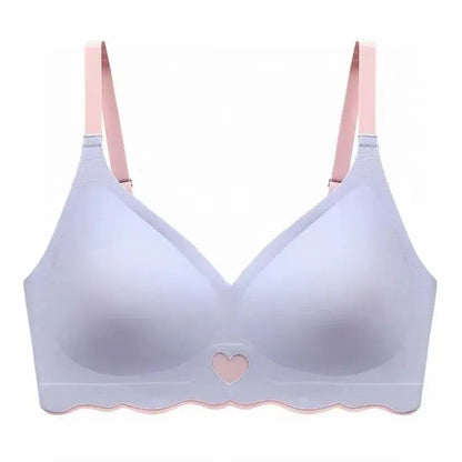 French Color Contrast Seamless Underwear Women Adjustable Beauty Back Bra Intimates Gather No Steel Ring Sports Anti-Sagging Bra by All Mart Bristol Ltd