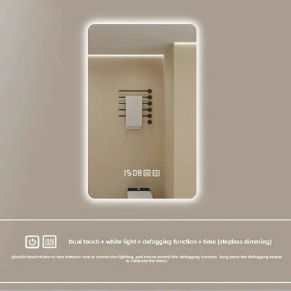 New Smart Mirror Wall Hanging LED High Definition Induction Anti-fog Bathroom Mirror Touch Screen 23.5 * 15.5 Inches Vanity by All Mart Bristol Ltd