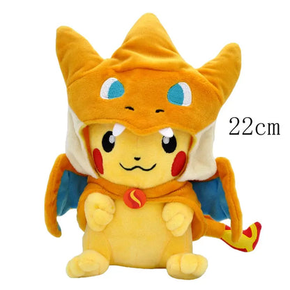 Cos Eevee Pikachu Cosplay Plush Toy Charizard Peluche Snorlax Garchomp Tyranitar Hydreigon Stuffed Animal Doll Plushies Toy Gift by All Mart Bristol Ltd